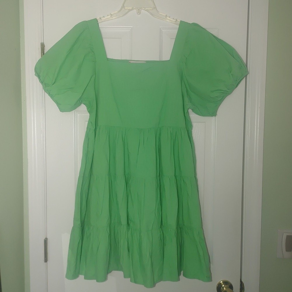 Tiered Puff Sleeve Peasant Dress Size 3X Cotton Golden Globe NEW